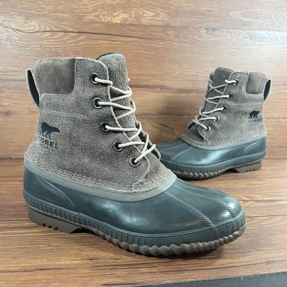 Sorel Cheyanne II Gray Suede Winter Duck Boots Men’s Size 8 main image 9